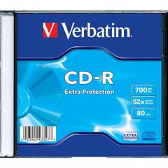 Диск CD Verbatim 700Mb 52x 1шт Slim Case (43347-1disk)