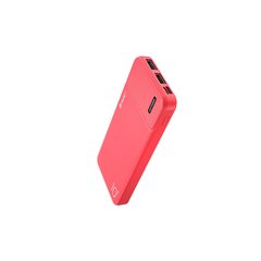 Батарея універсальна Tracer 10000 mAh, USB Type-C/Micro USB, 2*USB 5V/2.1A, red (TRABAT46959)