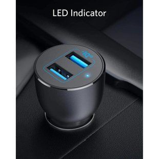 Зарядний пристрій Anker PowerDrive III - 36W 2xUSB Black (A2729H11/A2729G11)