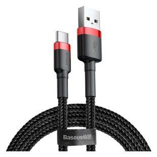 Дата кабель USB 3.1 AM to Type-C 3.0m 2A red-black Baseus (CATKLF-U91)