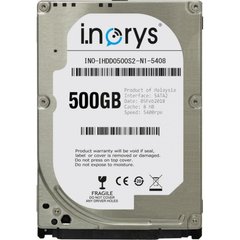 Жорсткий диск для ноутбука 2.5" 500GB I.norys (INO-IHDD0500S2-N1-5408)