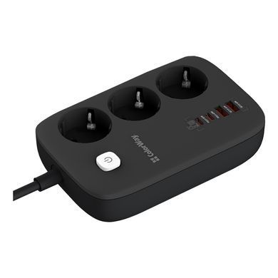Мережевий фільтр живлення ColorWay CW-CHE34PDB 3 роз/4USB GaN3 Pro (CW-CHE34PDB)