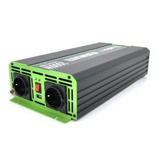 Інвертор напруги Solinved SLVP-2000, 12V / 220V, 2000W з правильною синусоїдою, 2Shuko, USB, клемні дроти, Q4