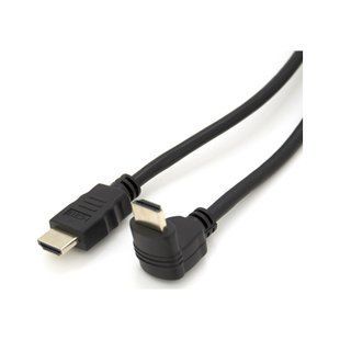 Кабель мультимедійний HDMI M to HDMI M 1.0m V1.4 90&deg; corner black Merlion (YT-HDMI(M)/(M)HS-1.0m/90&deg;)