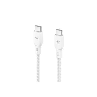 Дата кабель USB-C to USB-C 3.0m 100W white Belkin (CAB014BT3MWH)