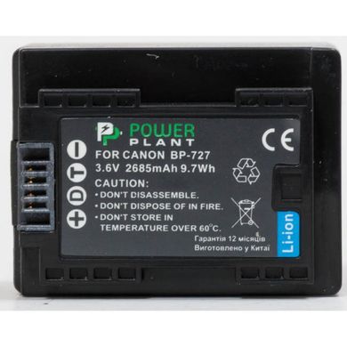Акумулятор до фото/відео PowerPlant Canon BP-727 chip (DV00DV1386)