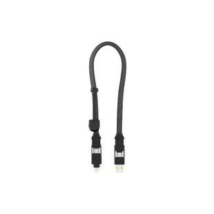 Дата кабель 6in1 inCharge XL 0.3m black Rolling Square (XLS01R)