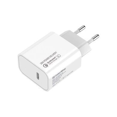 Зарядний пристрій ColorWay C102A Power Delivery 20W USB-C + cable USB-C to USB-C 1.0m 3.0A 65W grey (CW-CHS026PD-WT/CBPDCC040-GR)