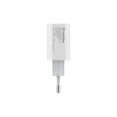Зарядний пристрій ColorWay C102A Power Delivery 20W USB-C + cable USB-C to USB-C 1.0m 3.0A 65W grey (CW-CHS026PD-WT/CBPDCC040-GR)