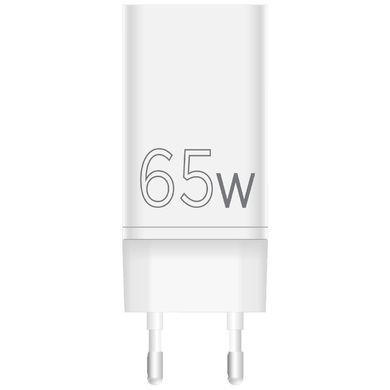 Зарядний пристрій Sigma 2xUSB-C PD65W + 1xUSB QC3.0 GaN X-power PS65-01 white (4827798637715)