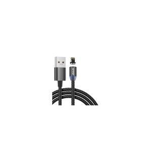 Дата кабель USB 2.0 AM to Lightning magnetic black Denmen (DN-D09L-BK)