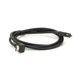 Кабель мультимедійний HDMI M to HDMI M 1.5m V1.4 90&deg; corner black Merlion (YT-HDMI(M)/(M)HS-1.5m-90&deg;)