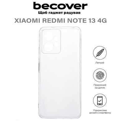 Чохол до мобільного телефона BeCover Xiaomi Redmi Note 13 4G Transparancy (710647)