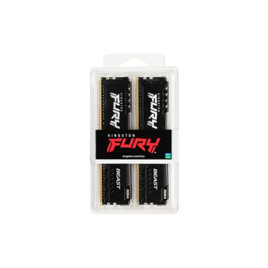 Модуль пам'яті для комп'ютера DDR4 64GB (2x32GB) 3200 MHz Fury Beast Black HyperX (Kingston Fury) (KF432C16BBK2/64)
