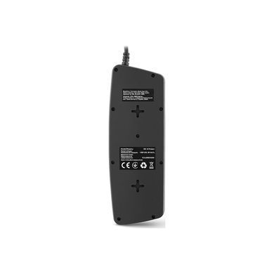 Мережевий фільтр живлення REAL-EL RS-Protect 505, 1.8m, black (EL122300044)