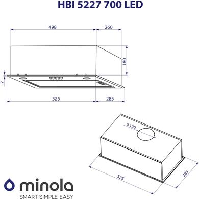 Витяжка кухонна Minola HBI 5227 GR 700 LED