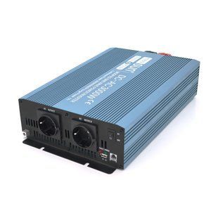 Інвертор напруги Mexxsun MXS-3000, 24V / 220V, 3000W з правільною синусоїдою, 2 Shuko, клемні дроти, Q2