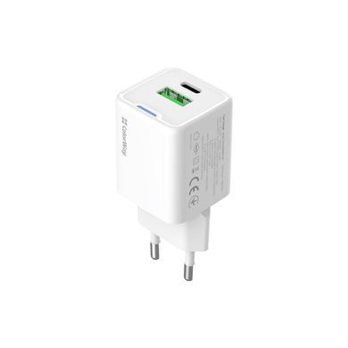 Зарядний пристрій ColorWay GaN Mini 35W PD Port PPS USB (Type-C PD + USB QC4.0) white (CW-CHS055PD-WT)