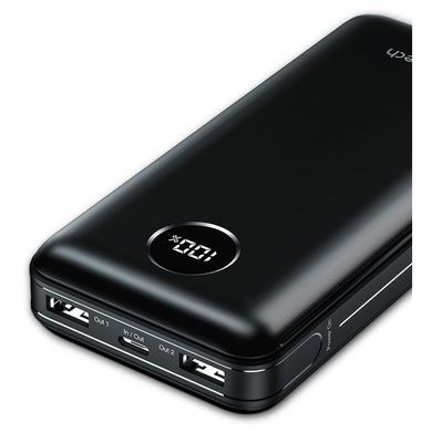 Батарея універсальна Choetech 20000mAh, PD/3.0/45W, QC/3.0/18W, USB-C, 2*USB-A (B653-CCBK)