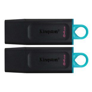 USB флеш накопичувач Kingston 2x32GB DT Exodia Black+Blue USB 3.2 (DTX/64GB-2P)