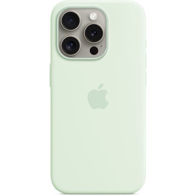 Чохол до мобільного телефона Apple iPhone 15 Pro Silicone Case with MagSafe - Soft Mint,Model A3125 (MWNL3ZM/A)