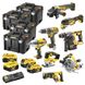 Набір електроіструментів DeWALT 8 од., 18 В XR Li-lon, 4 кейса TSTAK, 4*5Ah АКБ та 1 ЗП (DCK865P4T)