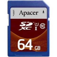 Карта пам'яті Apacer 64GB SDXC UHS-I Class10 RP (AP64GSDXC10U1-R)