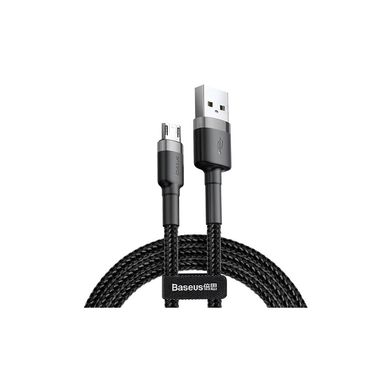 Дата кабель USB 2.0 AM to Micro 5P 1.0m 2.4A grey-black Baseus (CAMKLF-BG1)