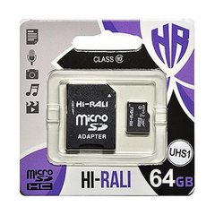 Карта пам'яті Hi-Rali 64GB microSDXC class 10 UHS-I (HI-64GBSDCL10-01)