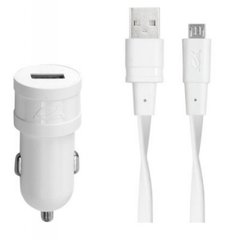 Зарядний пристрій RivaCase USB, 1 порт, кабель micro USB (VA4211 WD1 (White))