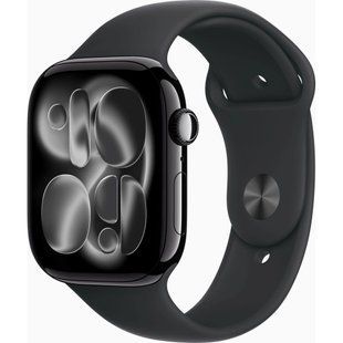 Смарт-годинник Apple Watch Series 11&nbsp;GPS&nbsp;46mm&nbsp;Jet Black Aluminium Case with Black Sport Band - M/L (MEUX4RK/A)