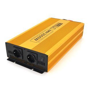 Інвертор напруги Mexxsun MXSPSW-3000, 24V / 220V, 3000W з правильною синусоїдою, 2 Shuko, клемні дроти