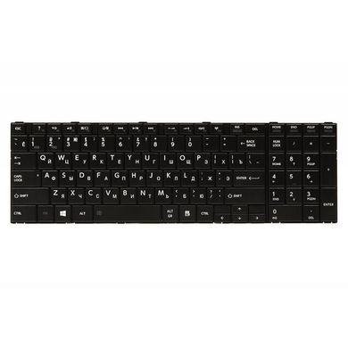Клавіатура ноутбука PowerPlant TOSHIBA Satellite C850, C870 черный, черный фрейм (KB310272)