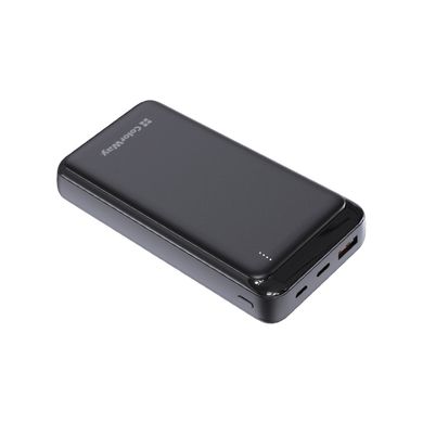 Батарея універсальна ColorWay 20 000 mAh Slim PD/20W, QC/3.0 USB-C/Micro-USB/USB-A Black (CW-PB200LPG3BK-PD)