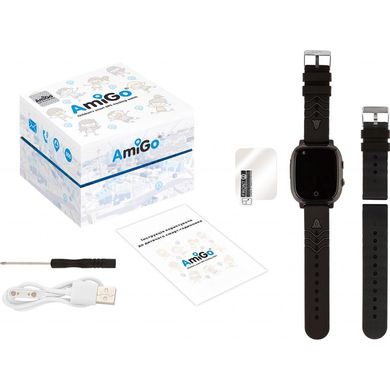 Смарт-годинник AmiGo GO005 4G WIFI Kids waterproof Thermometer Black (747016)