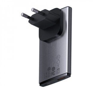 Зарядний пристрій Baseus GaN5 Pro Ultra-Slim 65W with Type-C/Type-C Gray (CCGP150113)
