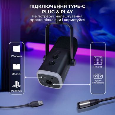 Мікрофон Fifine AM8T USB Black (AM8T)