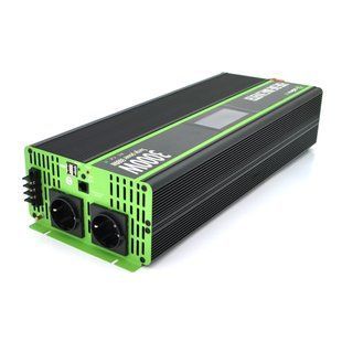 Інвертор напруги Solinved SLVP-3000, 12V / 220V, 3000W з правильною синусоїдою, 2Shuko, 2USB, клемні дроти+затискачі, Q2