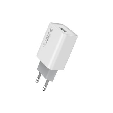 Зарядний пристрій ColorWay 1USB Quick Charge 3.0 (18W) (CW-CHS013Q-WT)