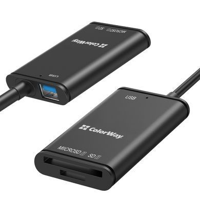 Зчитувач флеш-карт ColorWay USB-C to USB 3.0/SD/MicroSD (CW-CR-02)