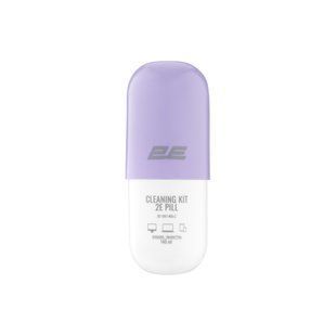 Спрей для очищення 2E PILL 140ml Liquid for office equipment +Microfibre 20 cm, white-lilac (2E-SK140LC)