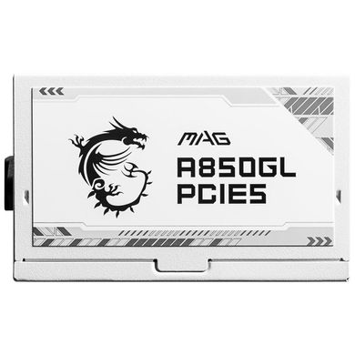 Блок живлення MSI 850W (MAG A850GL PCIE5 WHITE)