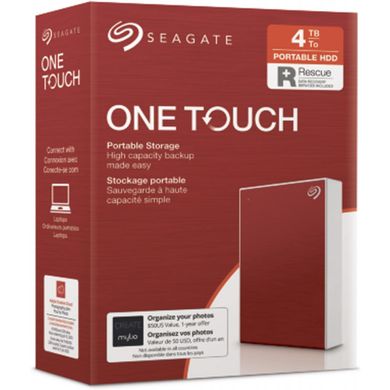 Зовнішній жорсткий диск 2.5" 4TB One Touch USB 3.2 Seagate (STKC4000403)