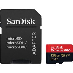 Карта пам'яті SanDisk 128 GB microSDXC UHS-I U3 Extreme Pro+SD Adapter (SDSQXCD-128G-GN6MA)