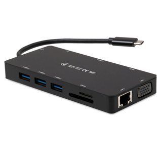 Концентратор Vinga USB-C 3.1 to VGA+HDMI+RJ45+3xUSB3.0+USB2.0+SD/TF+PD+Audio (VHYC10)