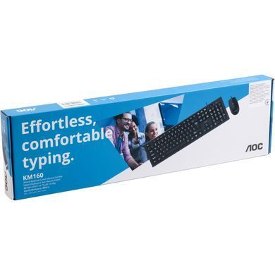 Комплект AOC KM160B USB UA Black (KM160B/97)