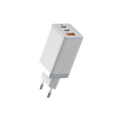 Зарядний пристрій Baseus GaN2 Pro QC 2C+U 65W + Cable Type-C 100W white (CCGAN2P-B02)