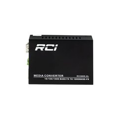 Медіаконвертер RCI 1G, SFP slot, RJ45, standart size metal case (RCI300S-GL)
