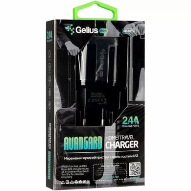 Зарядний пристрій Gelius Pro Avangard GP-HC06 2USB 2.4A Black (00000075590)