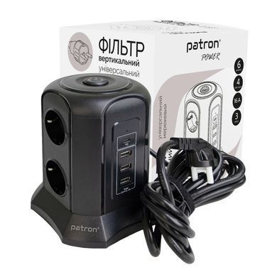 Мережевий фільтр живлення Patron SP-1663-USBT (EXT-PN-SP-1663-USBT)